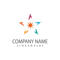 Star logo template vector icon illustration design