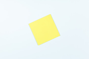 yellow sticky notes isolated with real shadow on white background.