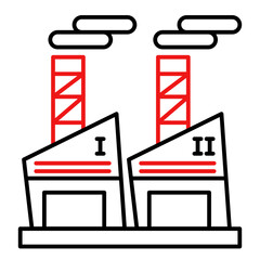 Factory icon vector