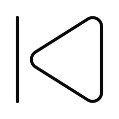 first button icon, media player control vector