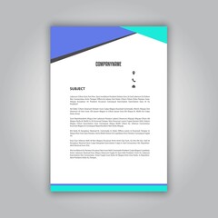 Business letterhead with a modern design