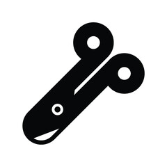 scissor icon, office stationery vector