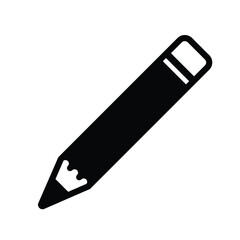 pencil icon, office stationery vector