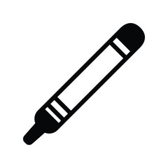 highlighter icon, office stationery vector