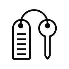 key with tag icon vector