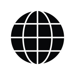 globe icon, internet vector