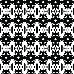 Geometric vector pattern with triangular elements. Seamless abstract ornament for wallpapers and backgrounds. Black and white colors. 
