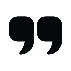 quotation mark icon vector