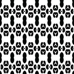 Geometric vector pattern with triangular elements. Seamless abstract ornament for wallpapers and backgrounds. Black and white colors.
