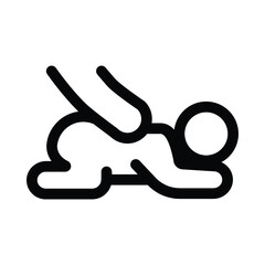 baby massage icon vector