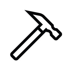 hammer icon, carpentry tools vector