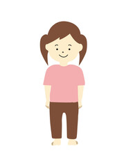 女の子全身のイラスト素材
