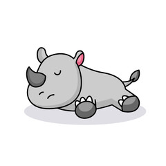 Cute baby hippo mascot logo design