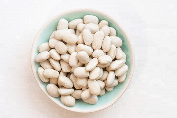 Uncooked Lima Beans in a Bowl