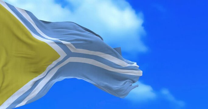 Seamless loop of Tuva Republic flag.