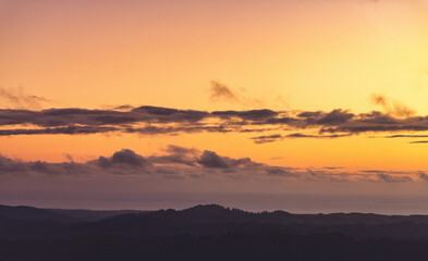 sunset over the mountains