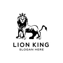 Lion king logo - vector illustration