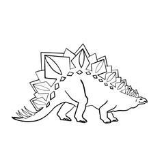 Stegosaurus. Coloring book for children and adults.