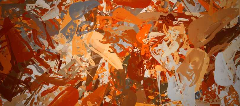 abstract fractal colorful orange copper beige khaki pumpkin marbled stone wall concete cement grunge image paint background bg texture wallpaper art frame sample illustration board
