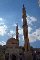  Al Mustafa mosque, a large Islamic temple in the city center. SHARM EL SHEIKH, EGYPT