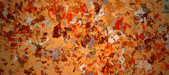 abstract fractal colorful orange copper beige khaki pumpkin marbled stone wall concete cement grunge image paint background bg texture wallpaper art frame sample illustration board