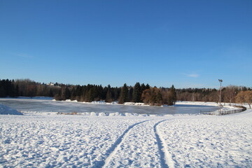 Tracks In The Snow, William Hawrelak Park, Edmonton, Alberta