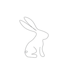 Easter  bunny on white background, vector illustration