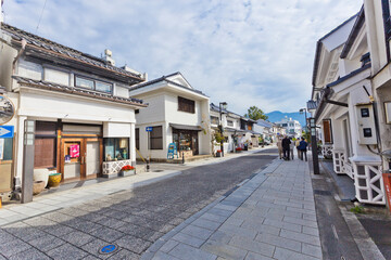 Fototapeta na wymiar Nakamachi district is located in Matsumoto town, Nagano prefecture, Japan.