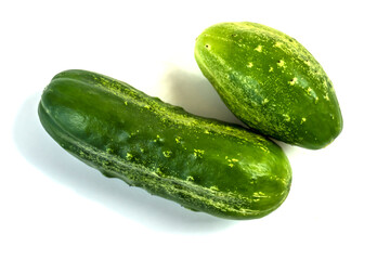 Stock Foto Closeup of cucumber isolated on white background