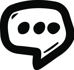 Message icon hand drawn on white paper