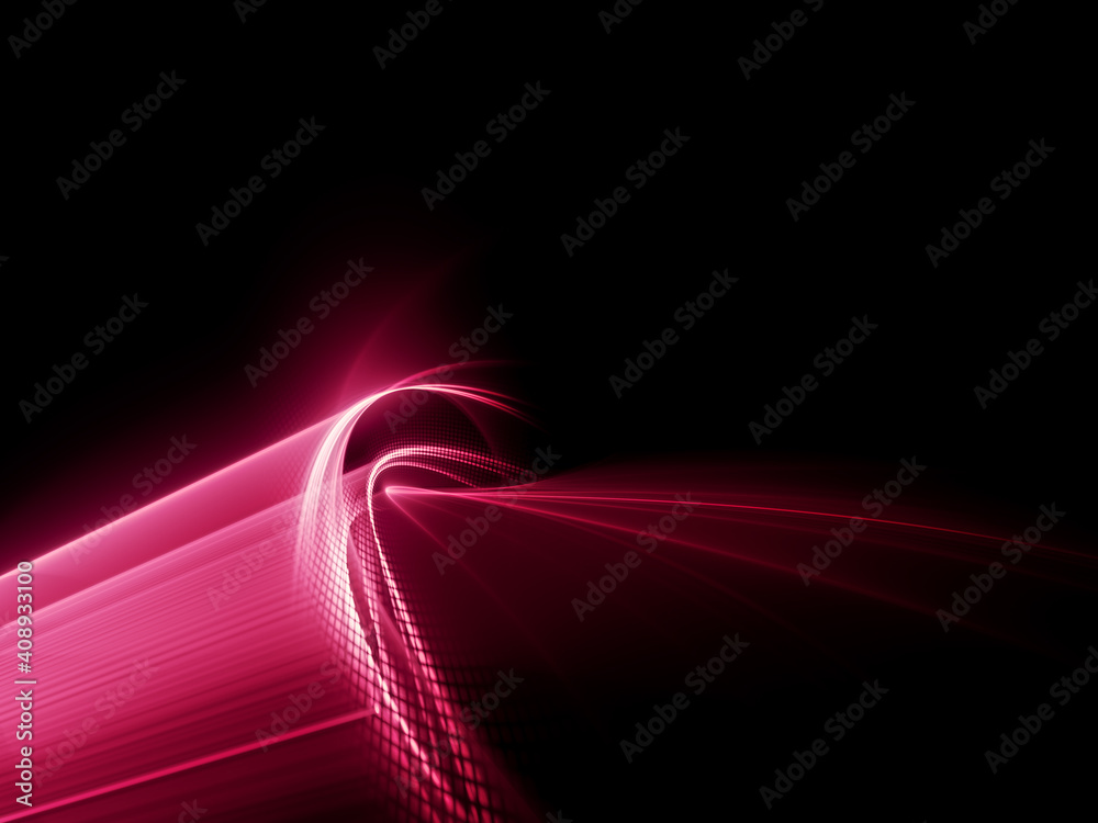 Fototapete abstract red and black background. detailed generative fractal graphics. technology and science conc