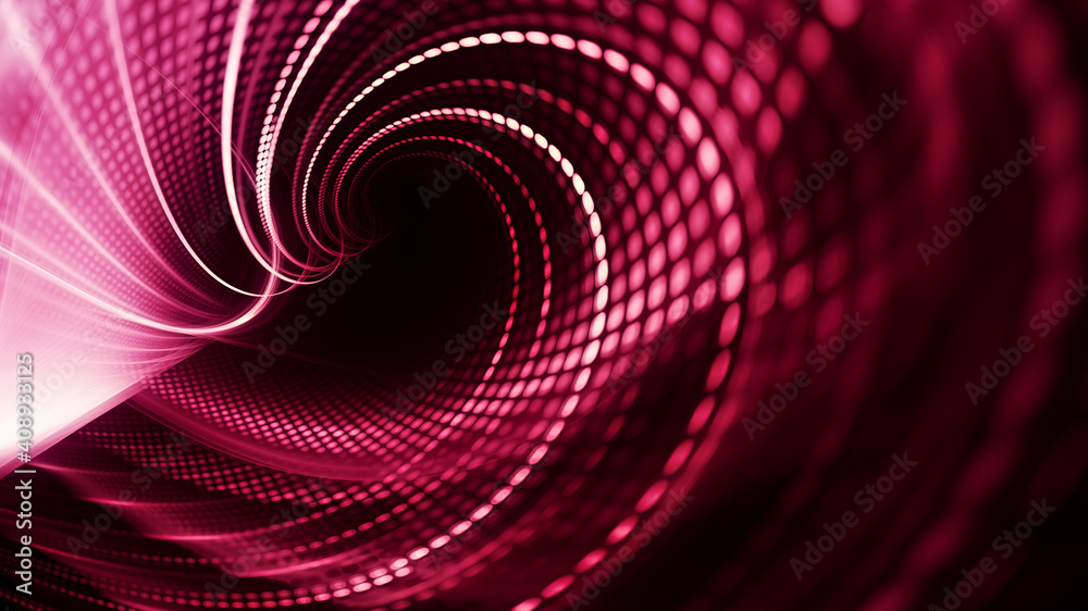 Fototapete abstract red and black background. detailed generative fractal graphics.