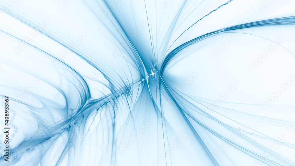 Leinwandbilder Abstract digital technology background. Dynamic lines composition. Detailed generative fractal graphics.