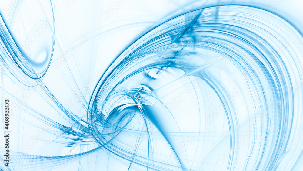 Poster abstract digital technology background. dynamic lines composition. detailed generative fractal graph