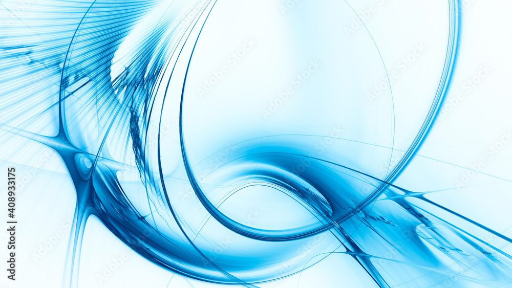 Poster abstract digital technology background. dynamic lines composition. detailed generative fractal graph