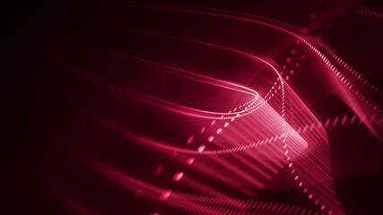 Abstract red and black background. Fractal graphics 3d illustration.