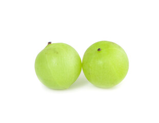 gooseberries Indian gooseberry isolated on white background.