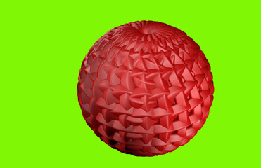 Patterned abstract sphere art. 3D rendering