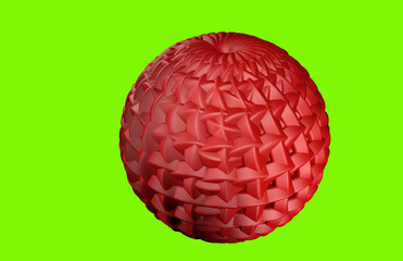 Patterned abstract sphere art. 3D rendering