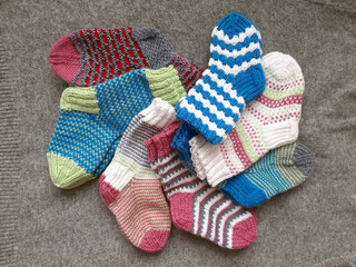 pair of knitted socks