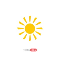 sun icon/symbol/Logo Design Vector Template Illustration