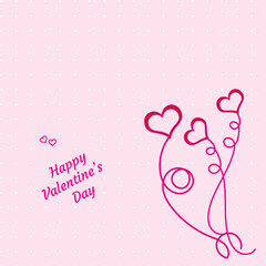 Simple valentine's day background illustration