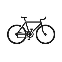 Fototapeta premium Bicycle icon vector isolated on white background. Vector illustration. - stock vector. bicycle icon vector design template. Bicycle outline icon