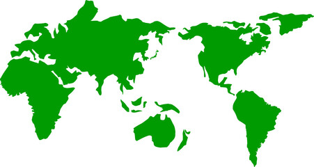 シンプルな世界地図
