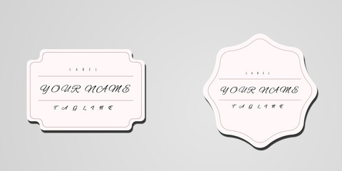 stickers mock up with curved corner, 3d rendering.