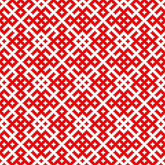 Seamless traditional Russian and slavic ornament made by squares .
