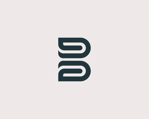 Modern simple B logo letter sign vector design.