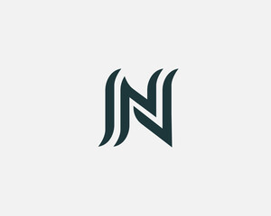 Letter N logo modern sign vector design.