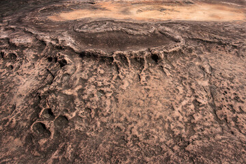 A pattern of rocks that have been eroded by water