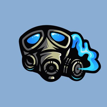 Gas Mask mascot logo design vector